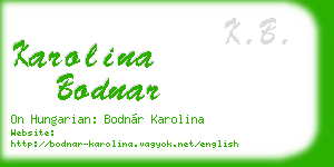 karolina bodnar business card