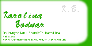 karolina bodnar business card